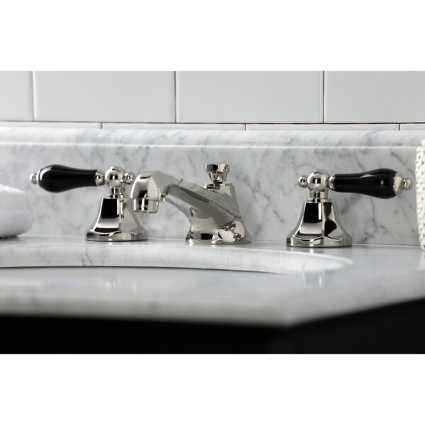KS4466PKL Duchess Widespread Bathroom Faucet W/ Brass Pop-Up, Nickel